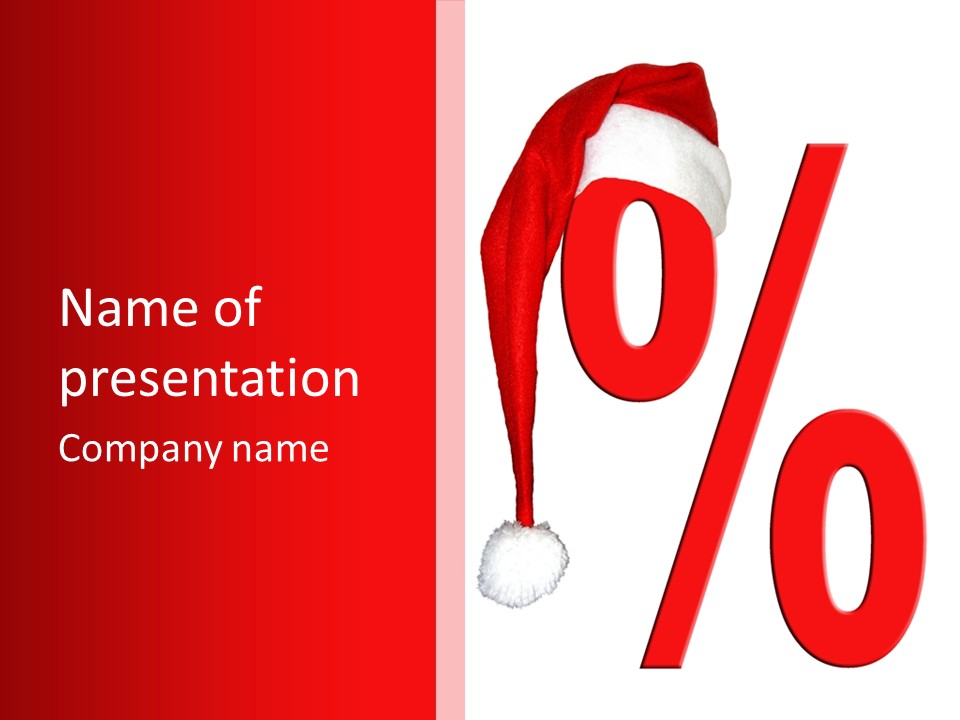 Christmas Hat Christmas Party Dip PowerPoint Template