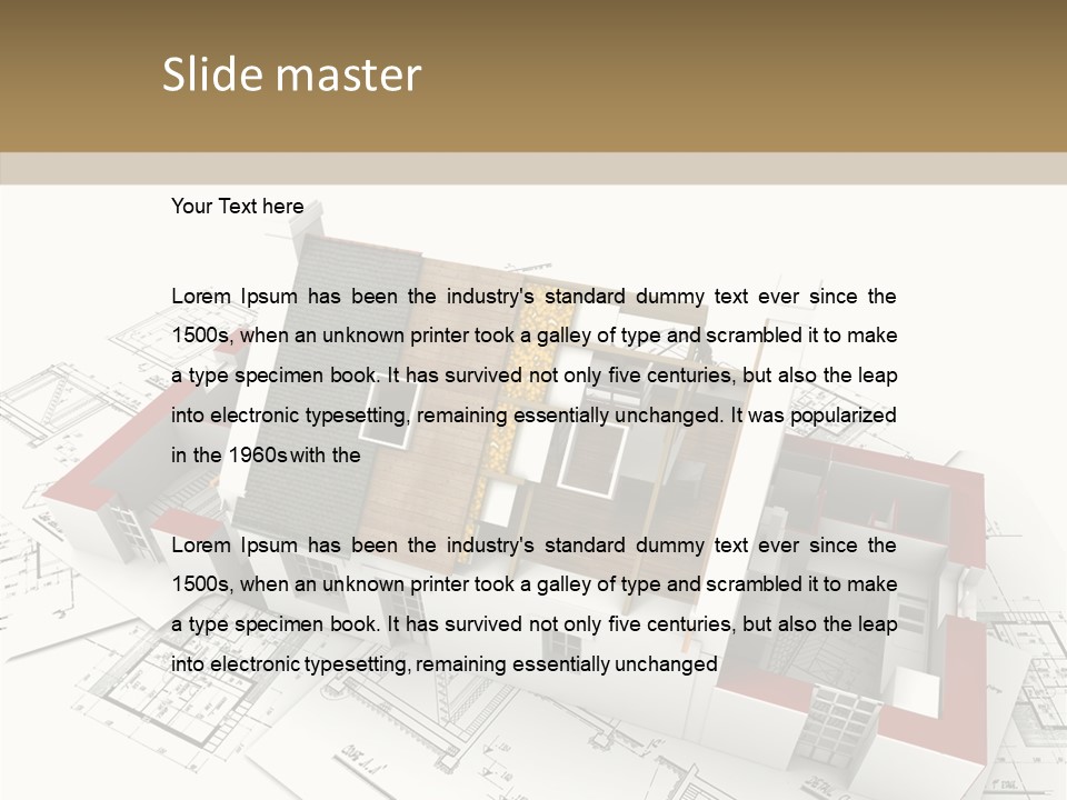 Dwelling Property Trade PowerPoint Template