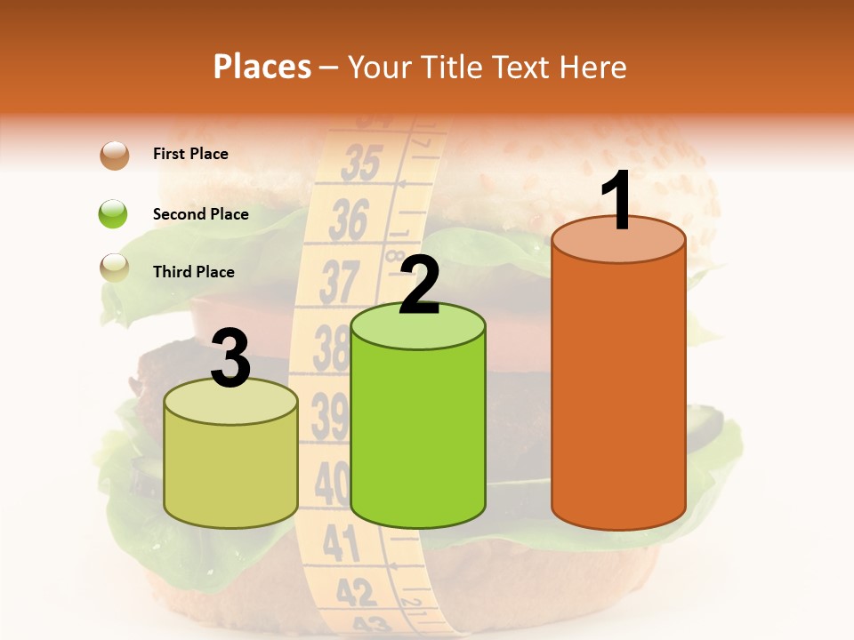 Isolated Fitness Cheese PowerPoint Template