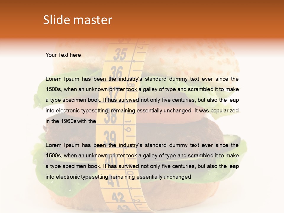 Isolated Fitness Cheese PowerPoint Template