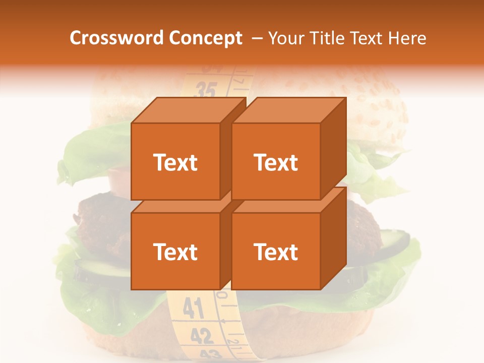 Isolated Fitness Cheese PowerPoint Template