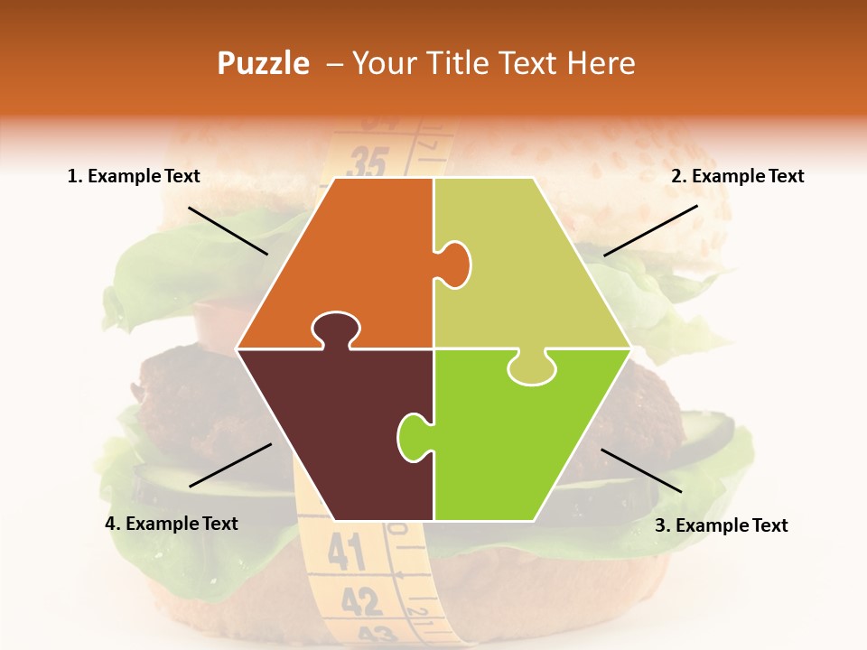 Isolated Fitness Cheese PowerPoint Template