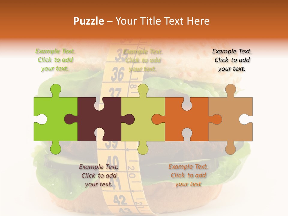 Isolated Fitness Cheese PowerPoint Template