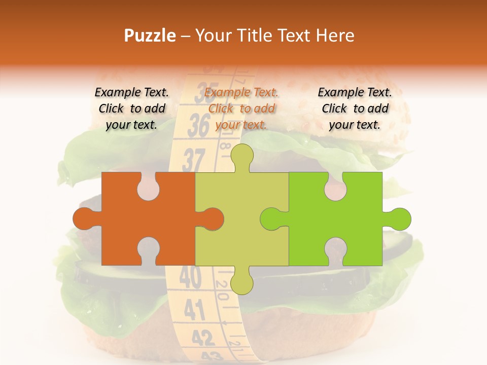 Isolated Fitness Cheese PowerPoint Template