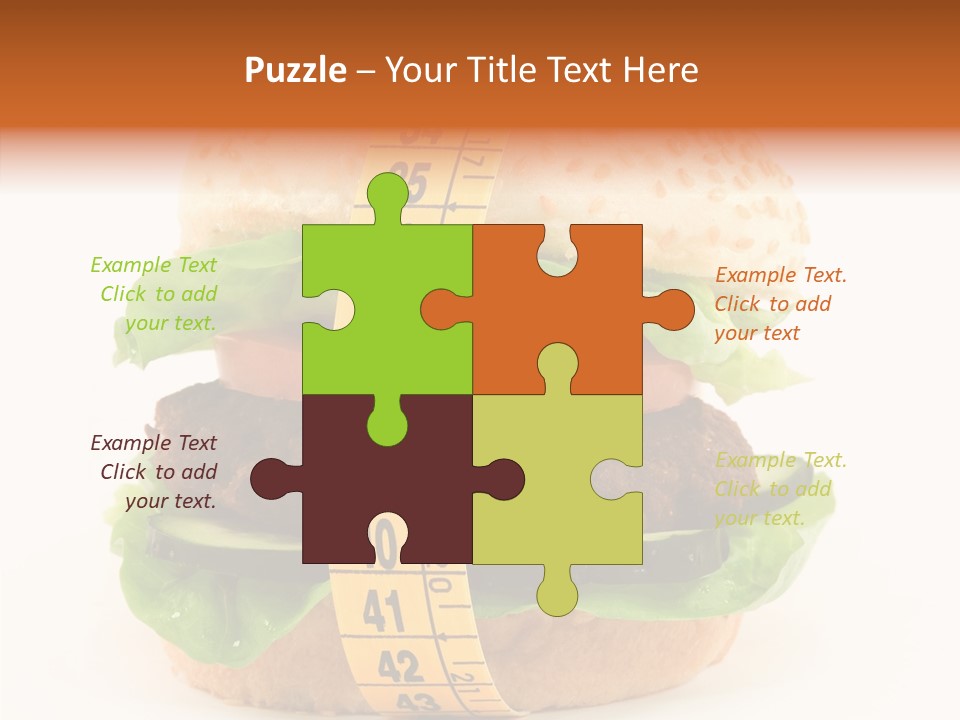 Isolated Fitness Cheese PowerPoint Template