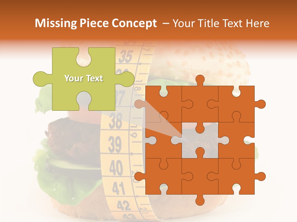 Isolated Fitness Cheese PowerPoint Template