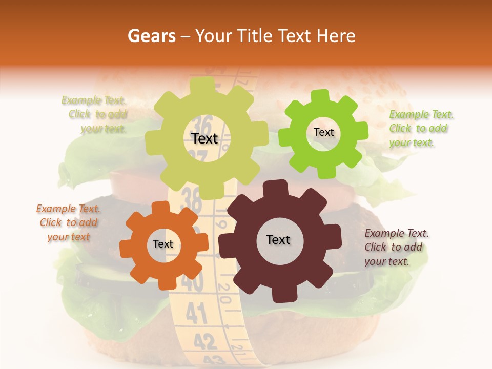 Isolated Fitness Cheese PowerPoint Template