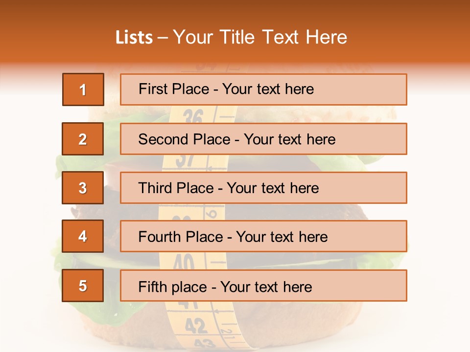 Isolated Fitness Cheese PowerPoint Template