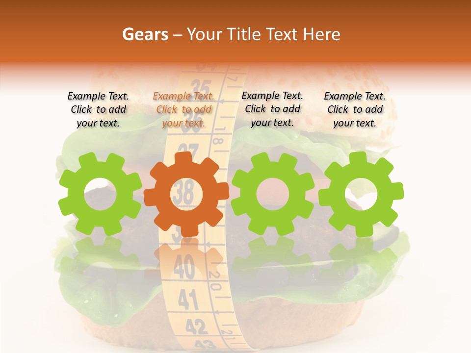 Isolated Fitness Cheese PowerPoint Template