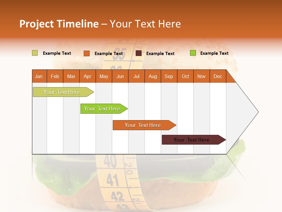 Isolated Fitness Cheese PowerPoint Template