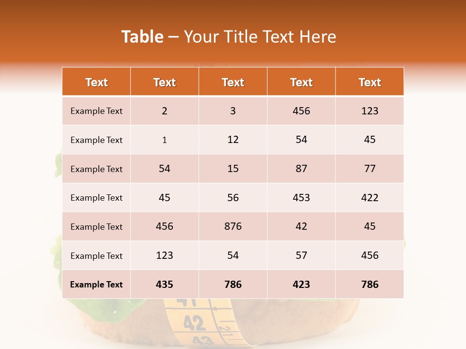 Isolated Fitness Cheese PowerPoint Template