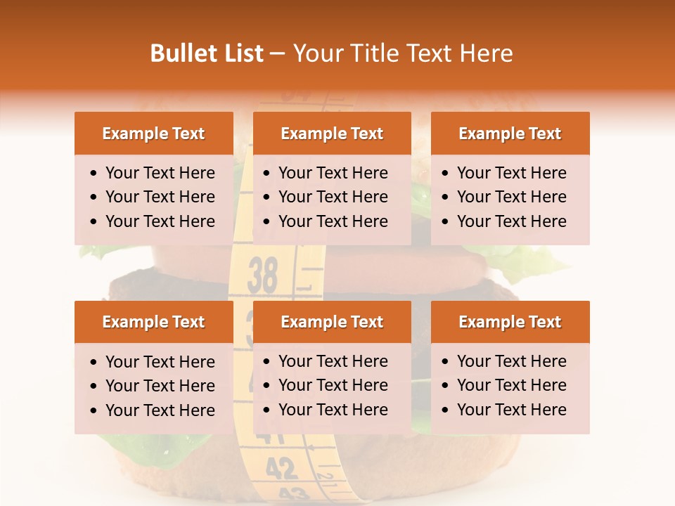 Isolated Fitness Cheese PowerPoint Template