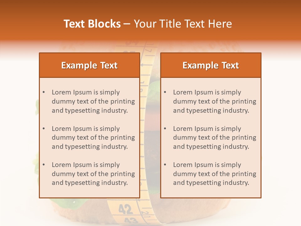 Isolated Fitness Cheese PowerPoint Template