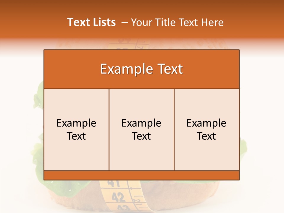 Isolated Fitness Cheese PowerPoint Template