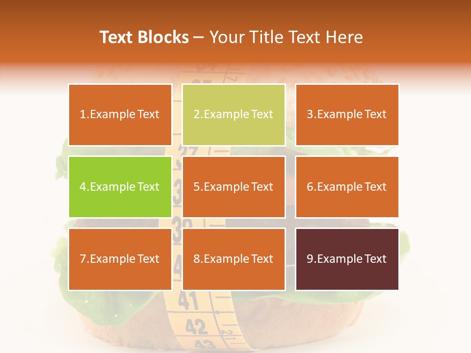 Isolated Fitness Cheese PowerPoint Template