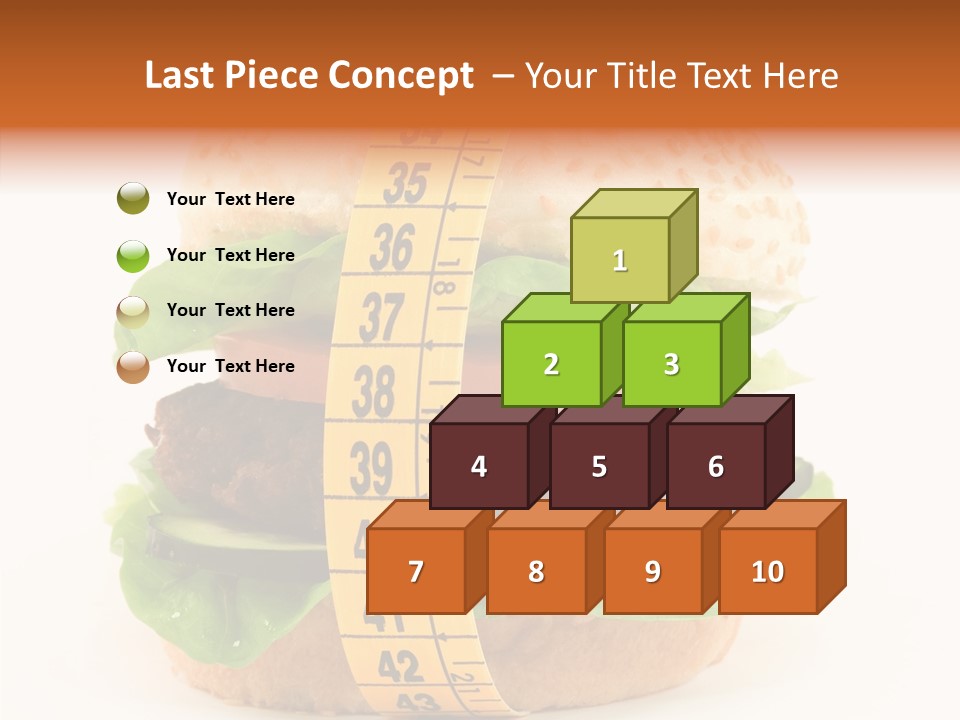 Isolated Fitness Cheese PowerPoint Template