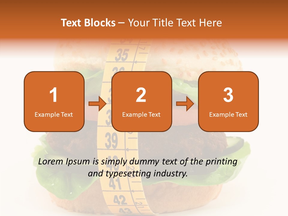 Isolated Fitness Cheese PowerPoint Template