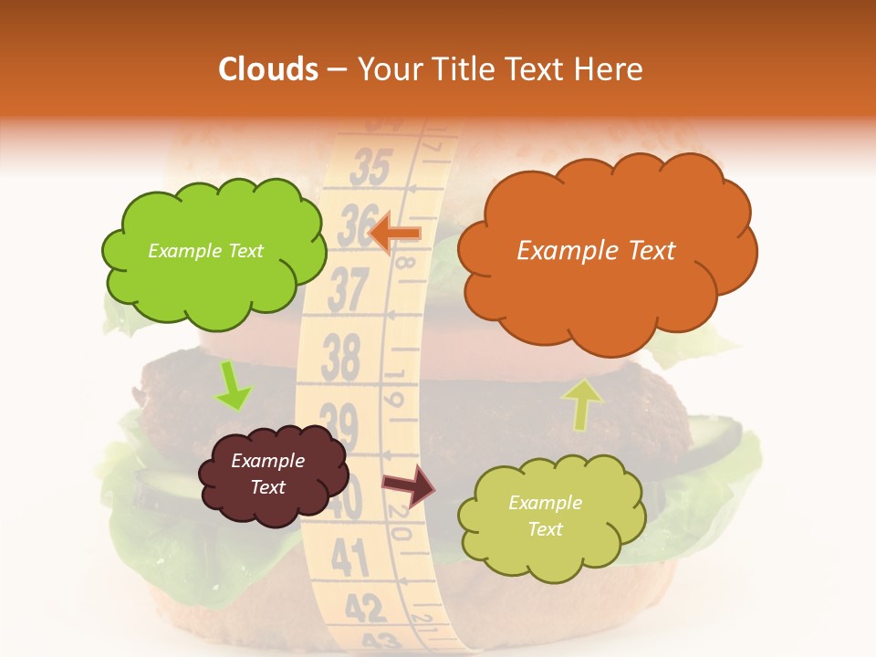 Isolated Fitness Cheese PowerPoint Template