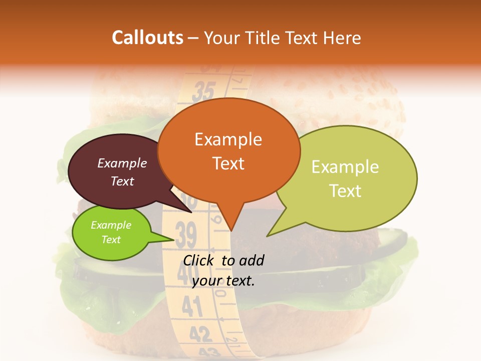Isolated Fitness Cheese PowerPoint Template