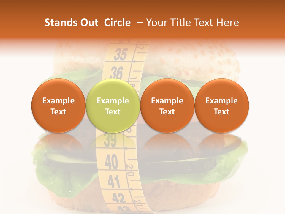 Isolated Fitness Cheese PowerPoint Template