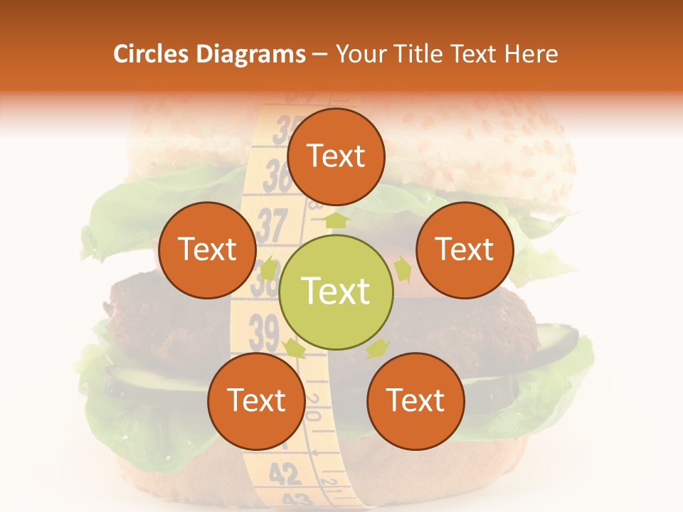 Isolated Fitness Cheese PowerPoint Template