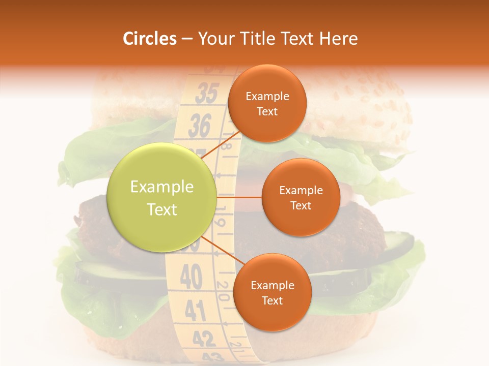 Isolated Fitness Cheese PowerPoint Template