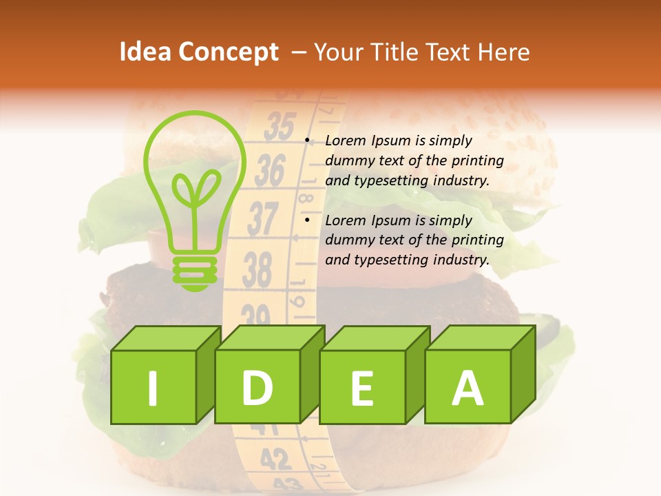 Isolated Fitness Cheese PowerPoint Template