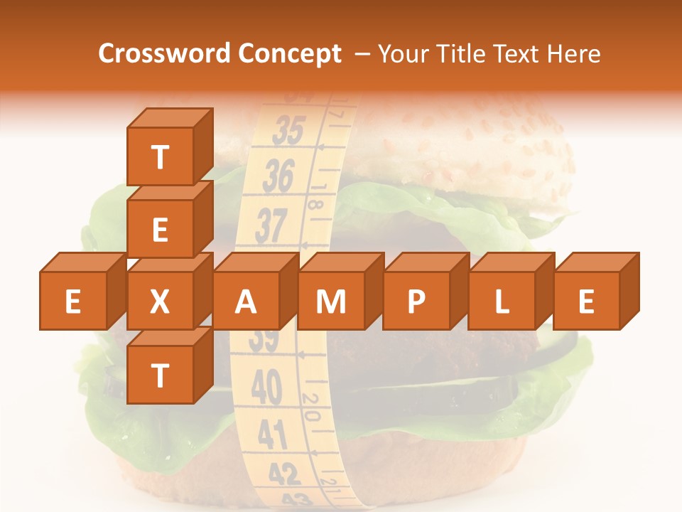 Isolated Fitness Cheese PowerPoint Template