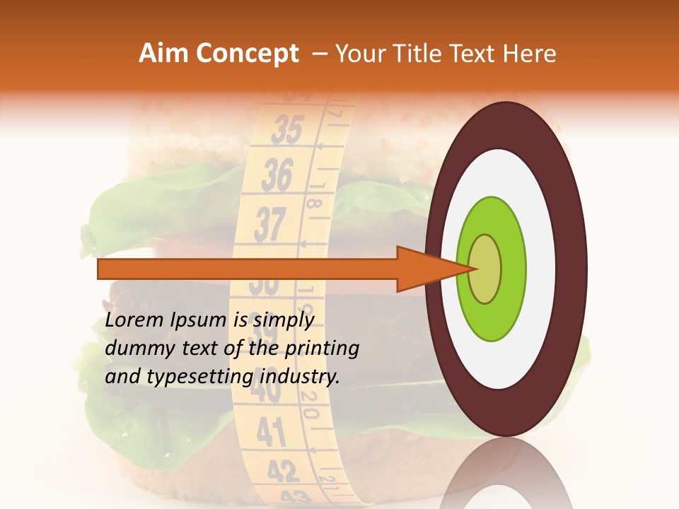 Isolated Fitness Cheese PowerPoint Template