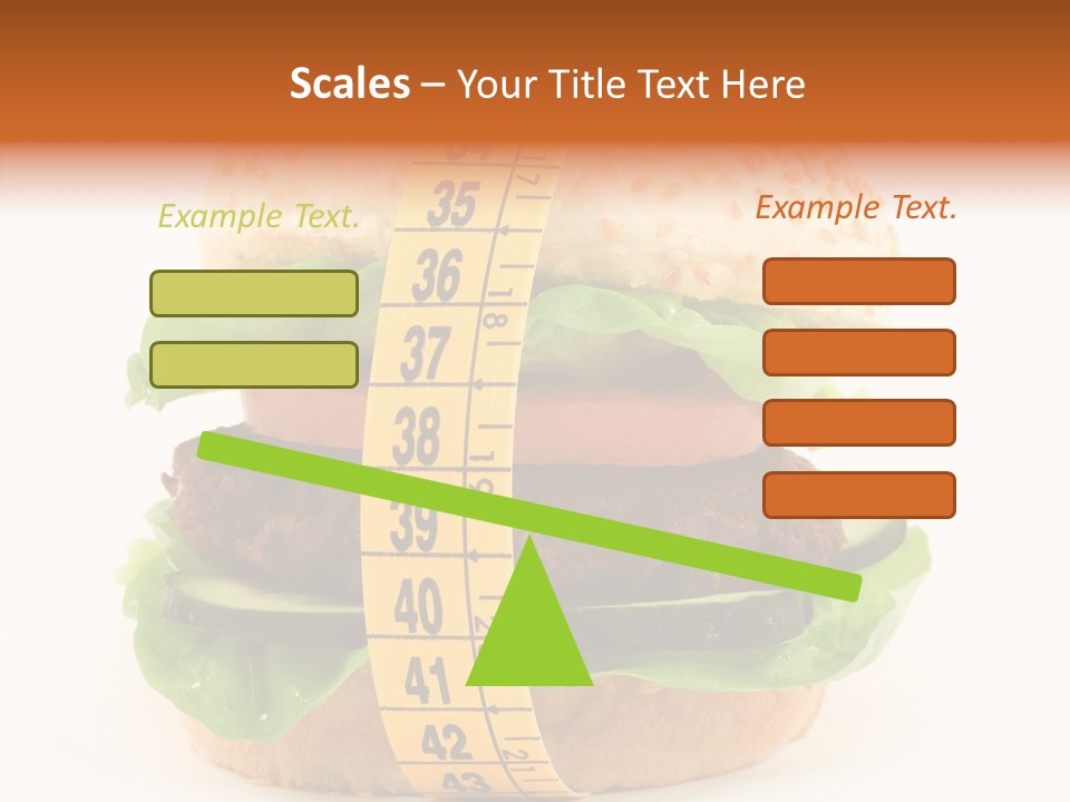 Isolated Fitness Cheese PowerPoint Template