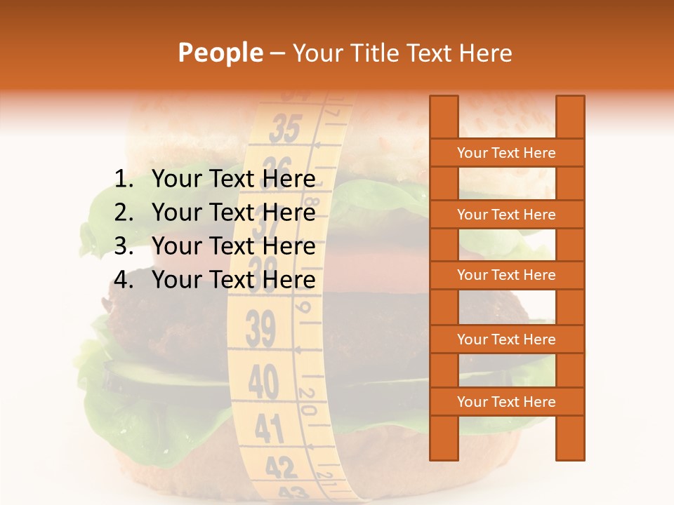 Isolated Fitness Cheese PowerPoint Template