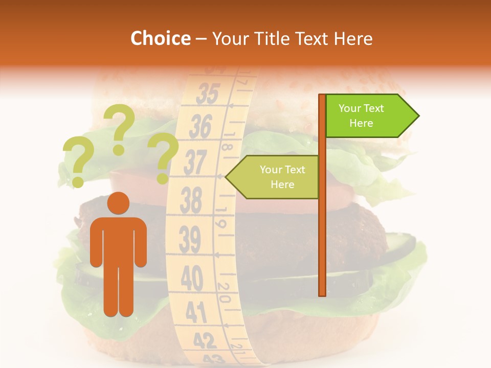 Isolated Fitness Cheese PowerPoint Template