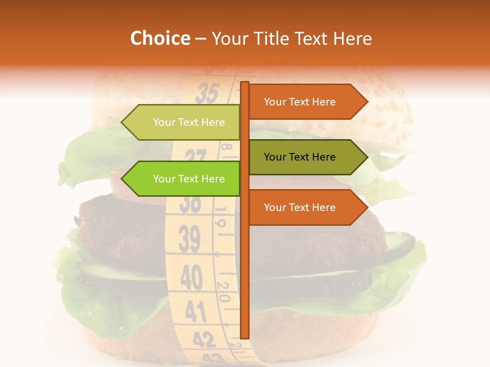 Isolated Fitness Cheese PowerPoint Template