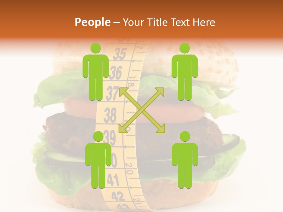 Isolated Fitness Cheese PowerPoint Template