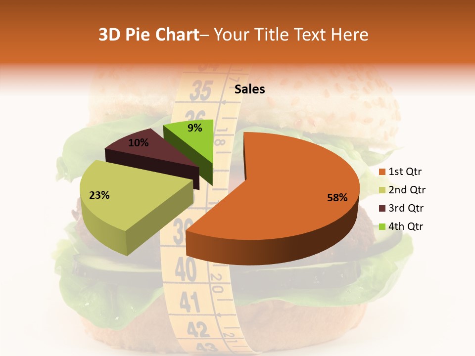 Isolated Fitness Cheese PowerPoint Template