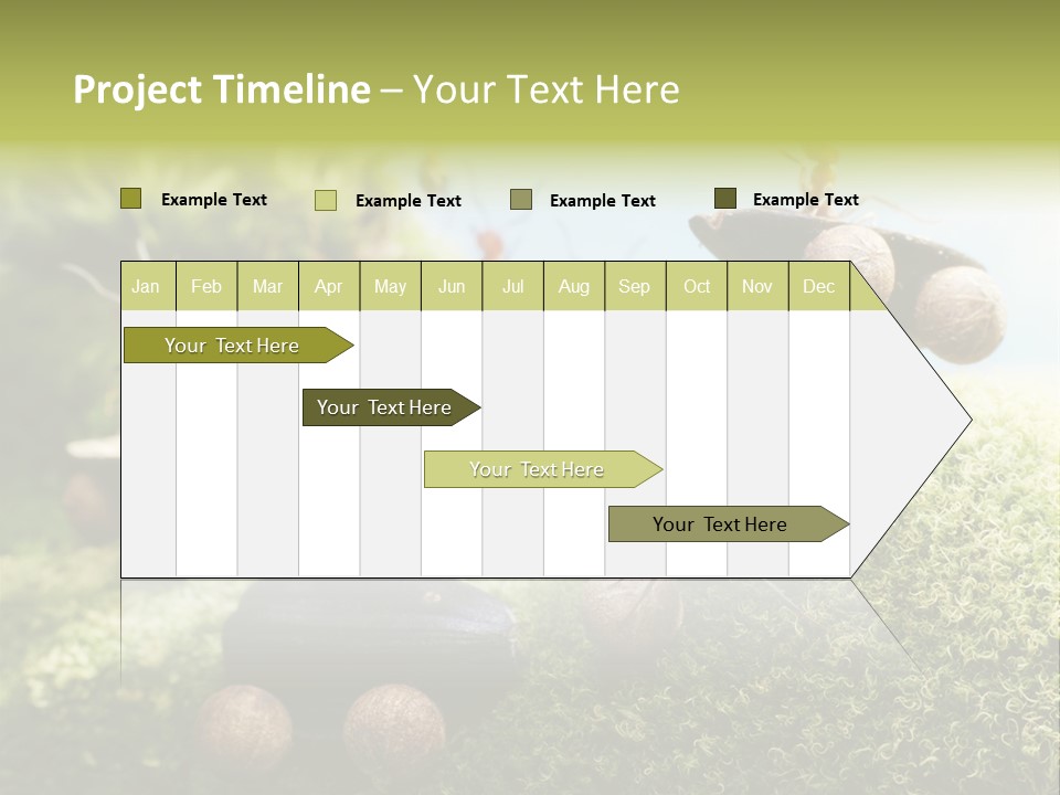 A Group Of Ants On A Moss Covered Hill PowerPoint Template