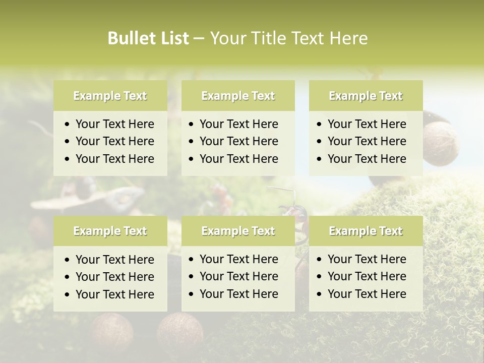 A Group Of Ants On A Moss Covered Hill PowerPoint Template