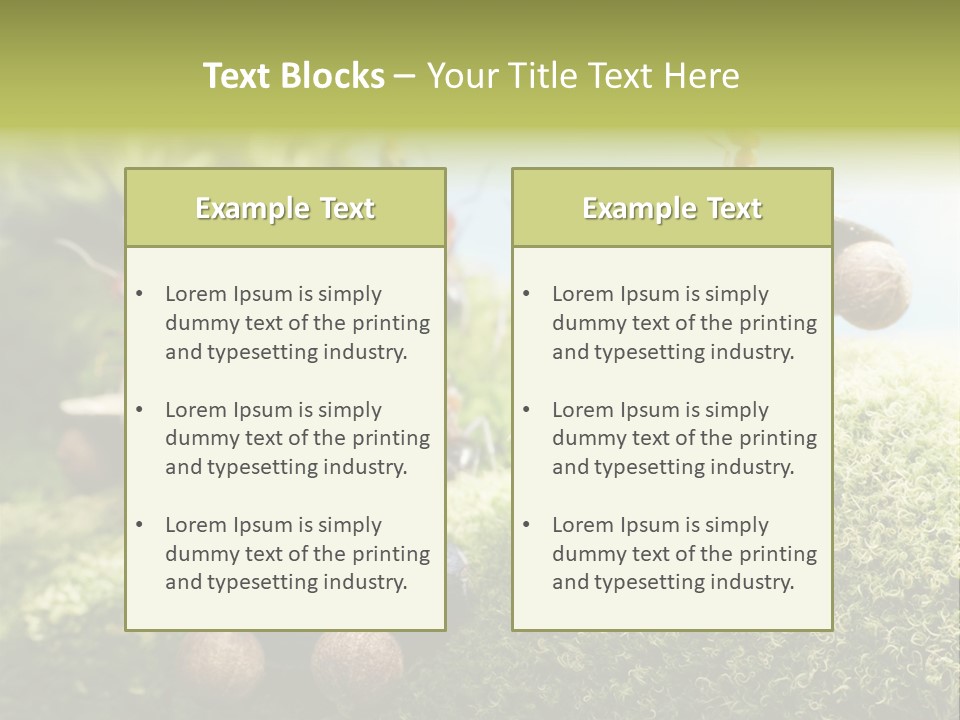 A Group Of Ants On A Moss Covered Hill PowerPoint Template