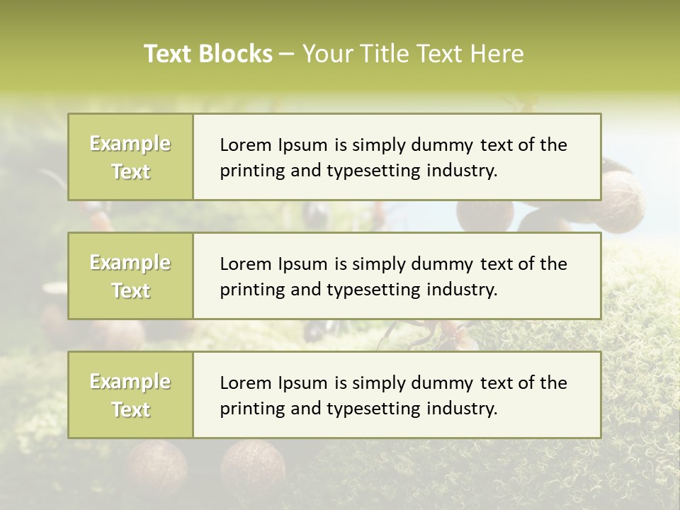 A Group Of Ants On A Moss Covered Hill PowerPoint Template