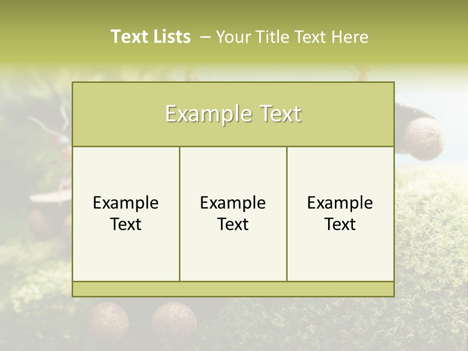 A Group Of Ants On A Moss Covered Hill PowerPoint Template