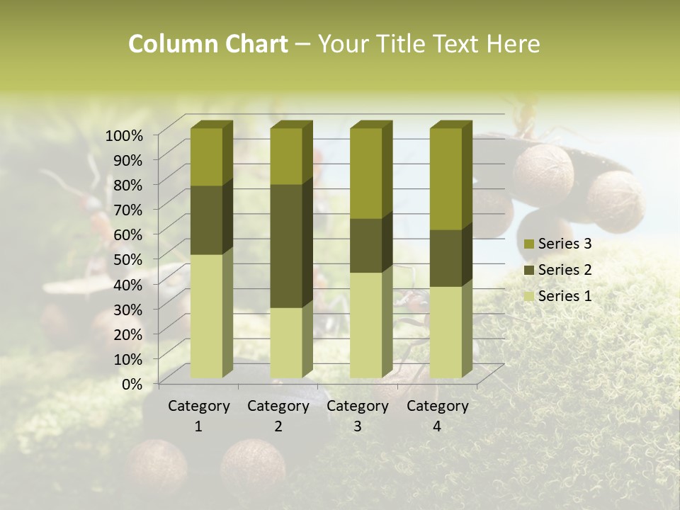 A Group Of Ants On A Moss Covered Hill PowerPoint Template