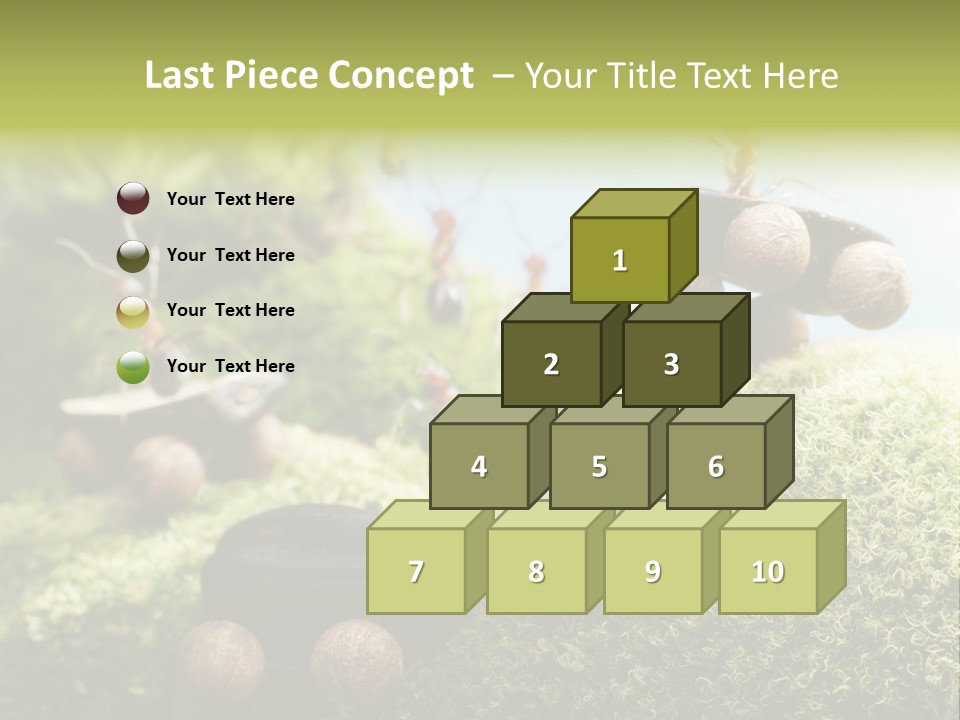 A Group Of Ants On A Moss Covered Hill PowerPoint Template