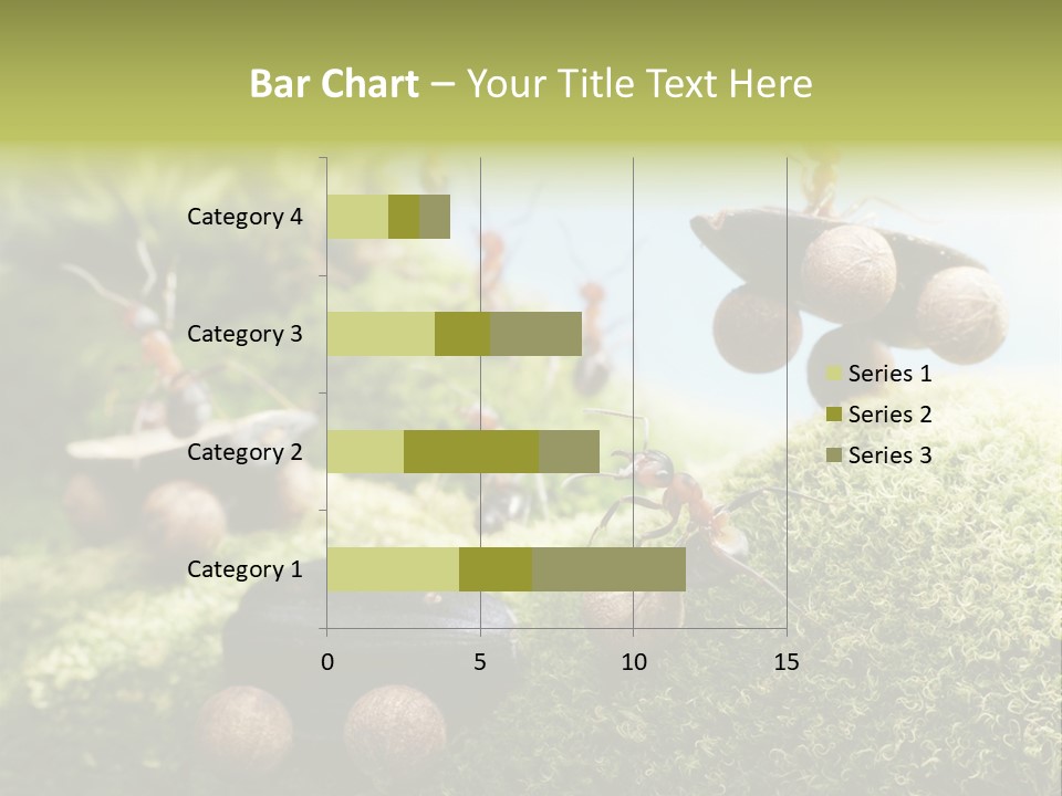 A Group Of Ants On A Moss Covered Hill PowerPoint Template