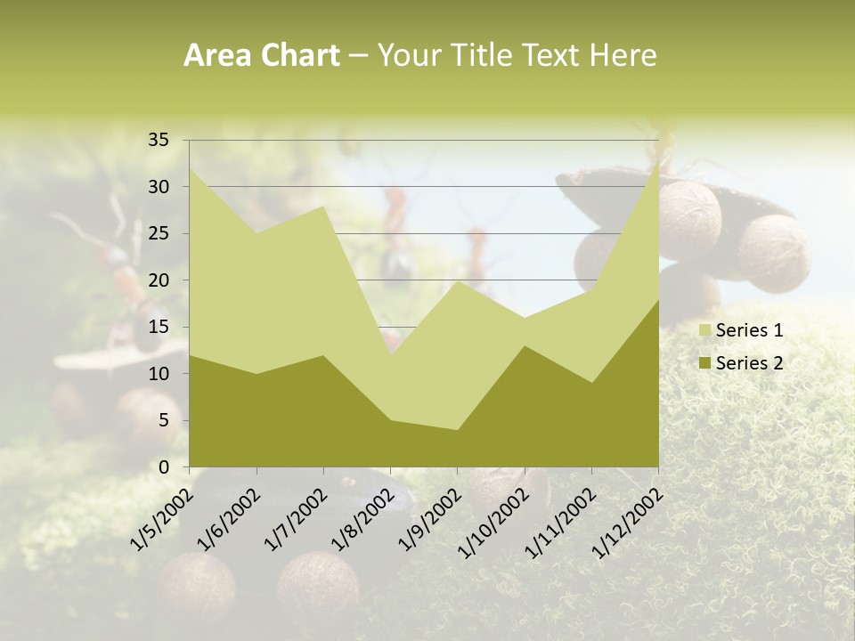 A Group Of Ants On A Moss Covered Hill PowerPoint Template