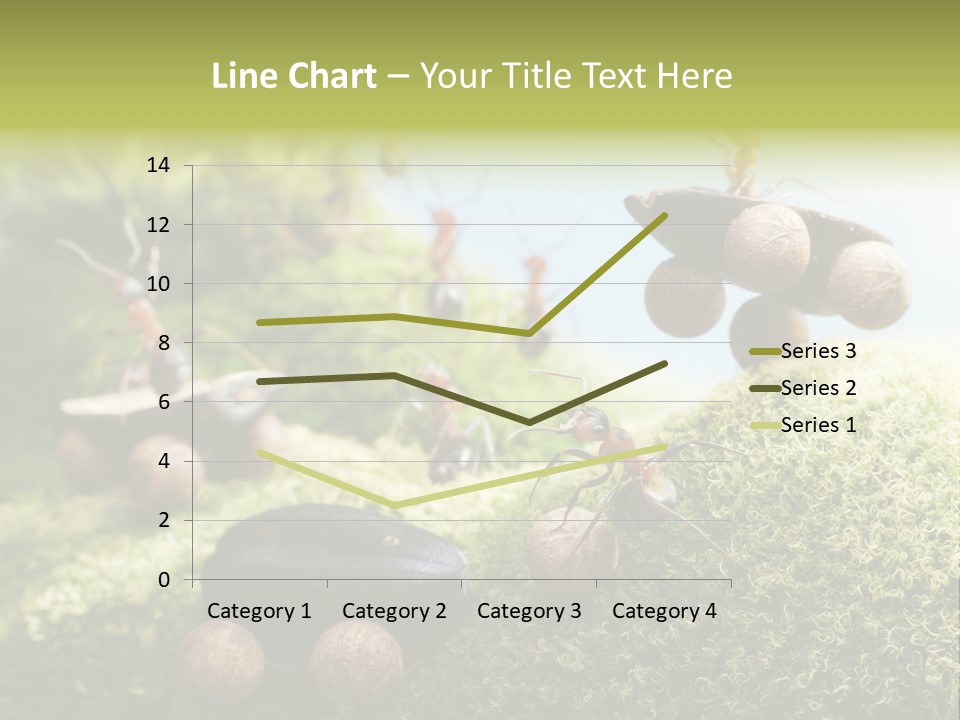 A Group Of Ants On A Moss Covered Hill PowerPoint Template