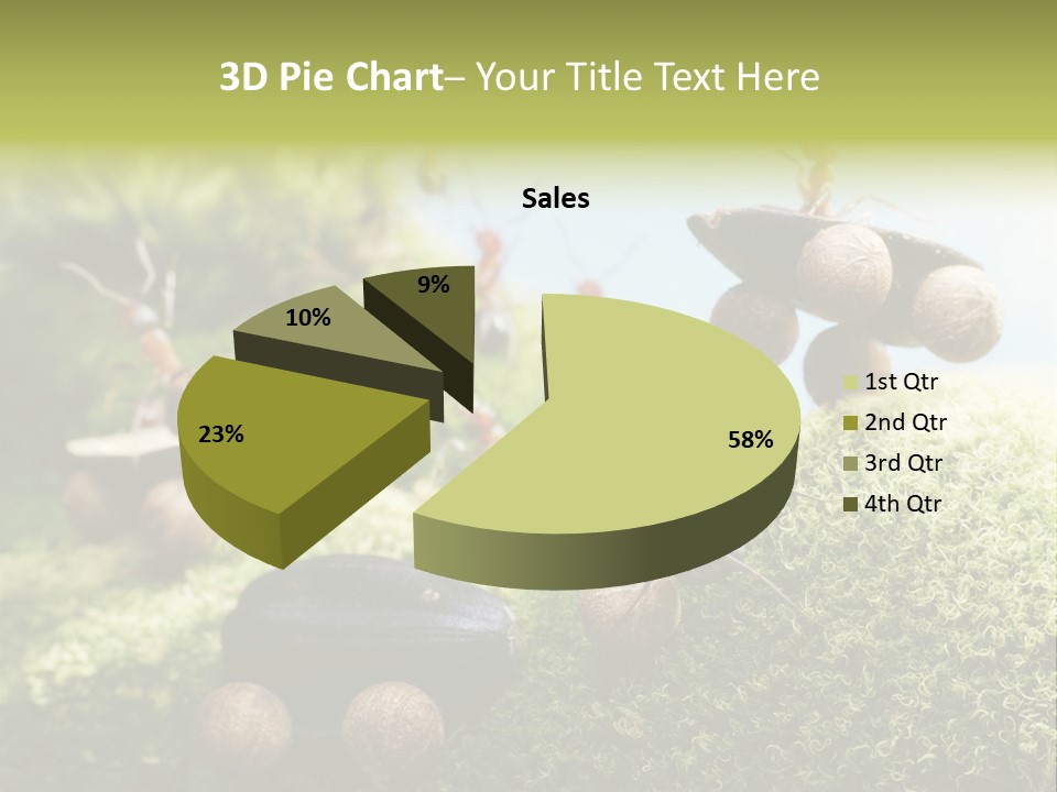 A Group Of Ants On A Moss Covered Hill PowerPoint Template