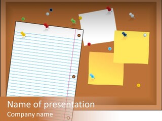 Cork Empty Reminder PowerPoint Template