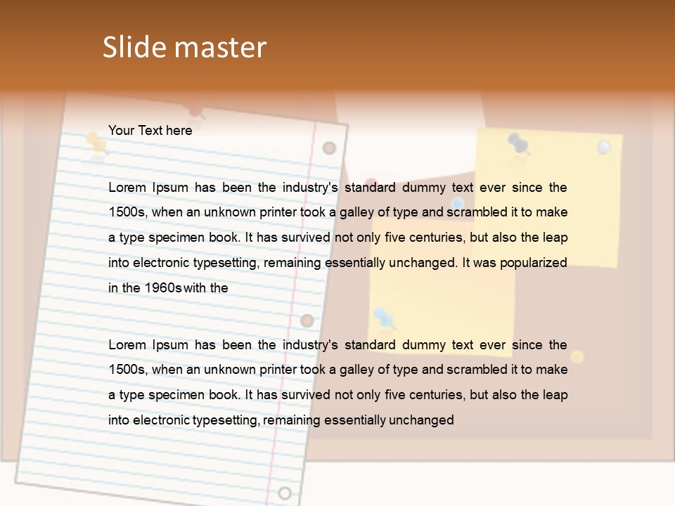 Cork Empty Reminder PowerPoint Template