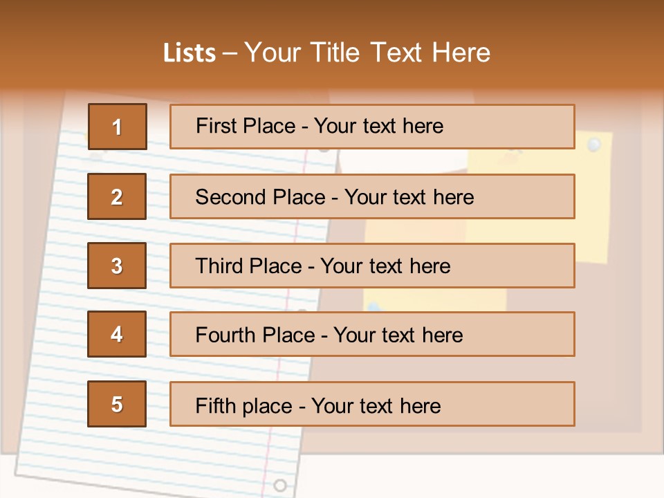 Cork Empty Reminder PowerPoint Template