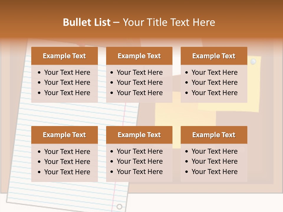 Cork Empty Reminder PowerPoint Template